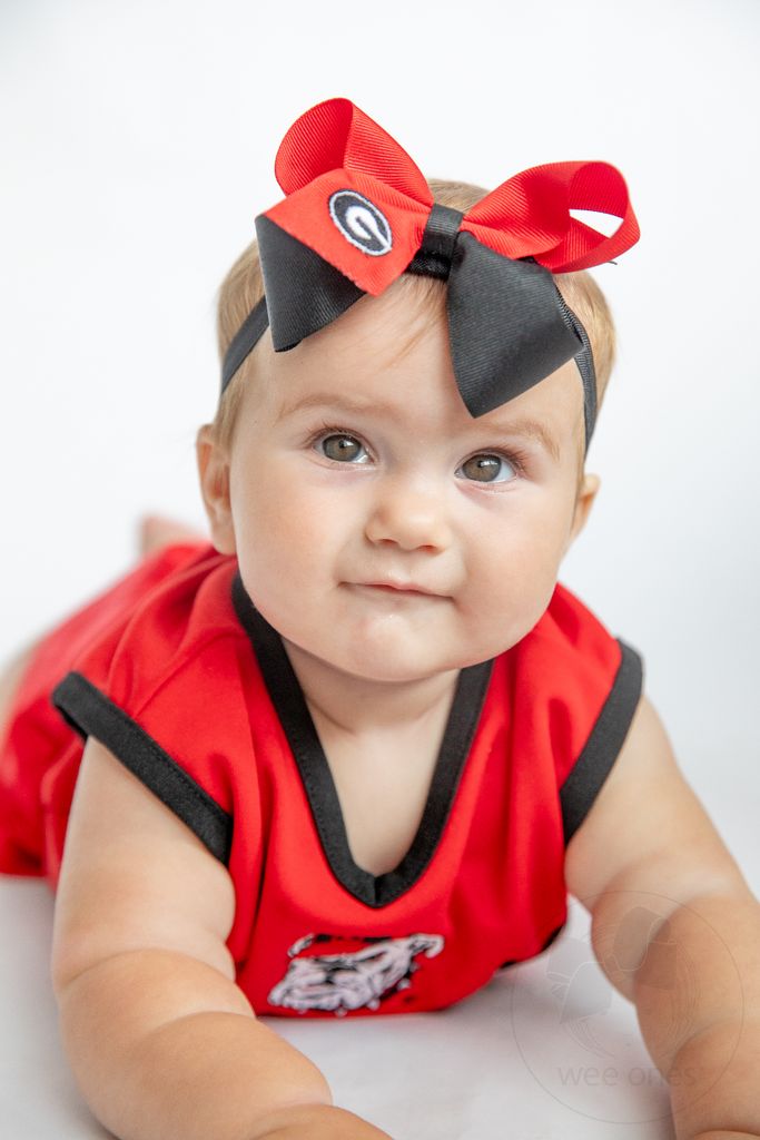 Medium Two-tone Collegiate Embroidered Grosgrain Hair Bow